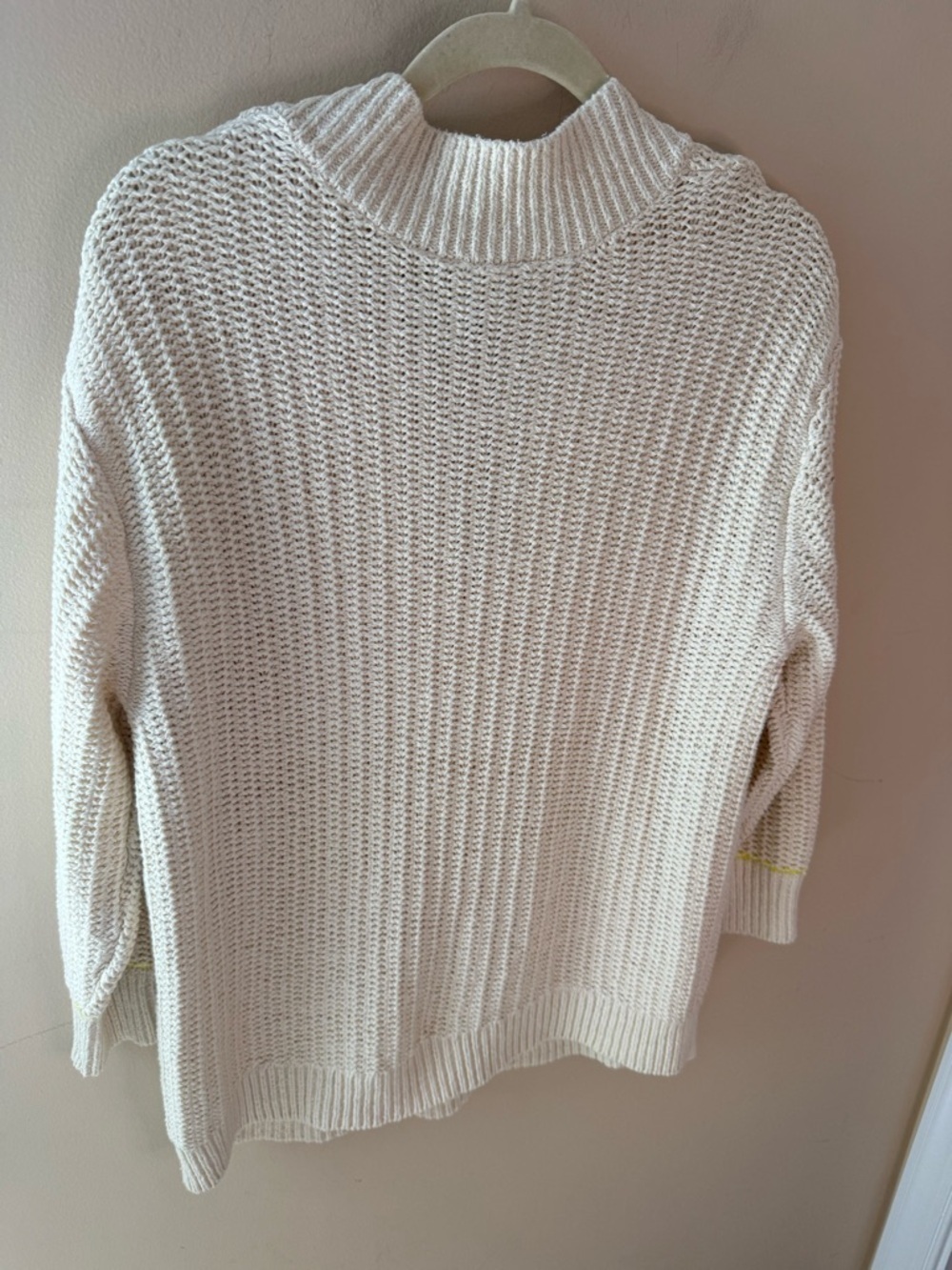 CAbi Croquet Pullover Knit Sweater V-Neck Cotton/Lyocell Blend size M - Picture 3 of 8